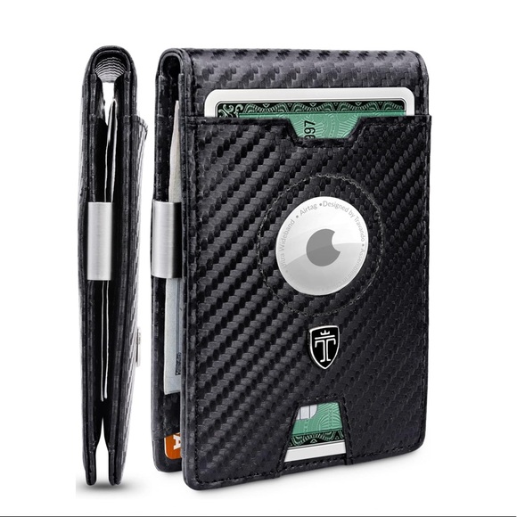 TRAVANDO AirTag RFID Wallet w/ Money Clip Card Holder RFID Blocking Bifold Gift - Picture 1 of 5
